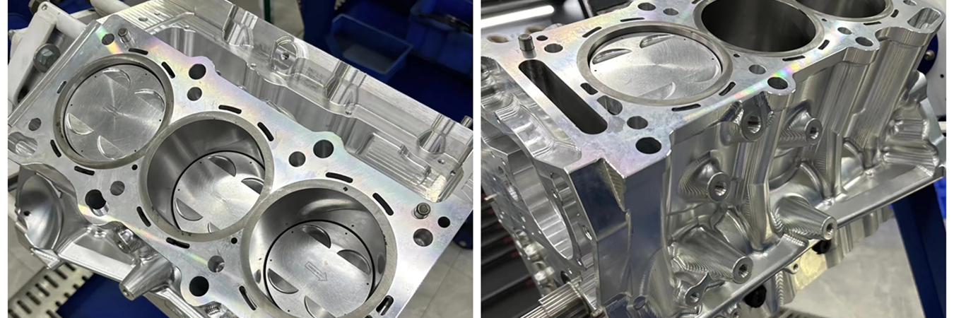 5-Achsen-Bearbeitung eines Motorblocks mit präzisem CNC-Fräsprozess