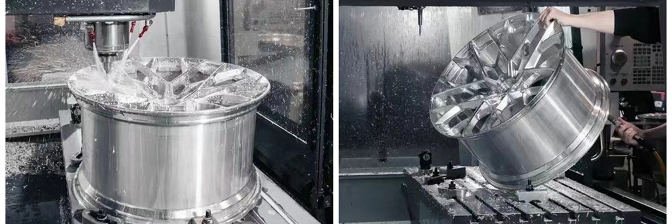 Aluminium-bearbeitete Autofelgenkomponenten für Präzisions-CNC-Anwendungen