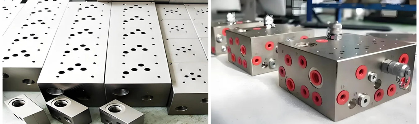 Hochpräzise CNC-gefräste Verteilerblöcke für Hydraulik- und Pneumatiksysteme