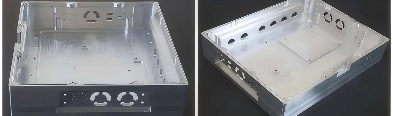Custom machined aluminum enclosure with CNC precision for electronic and industrial applications