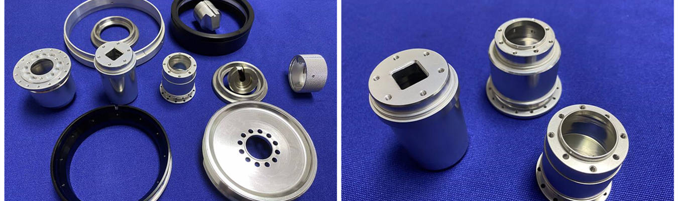 präzisionsgedrehte Aluminiumkomponenten, hergestellt im CNC-Drehprozess